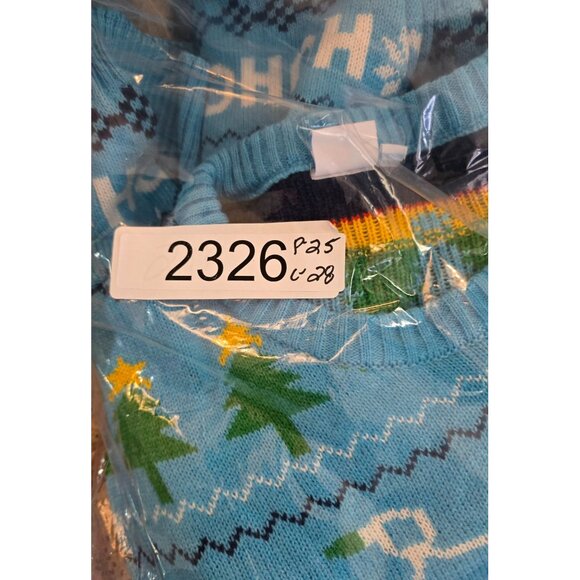 Aldi Gear Christmas Sweater XL Light Blue Festive Holiday Fun boho cottagecore - Picture 6 of 6